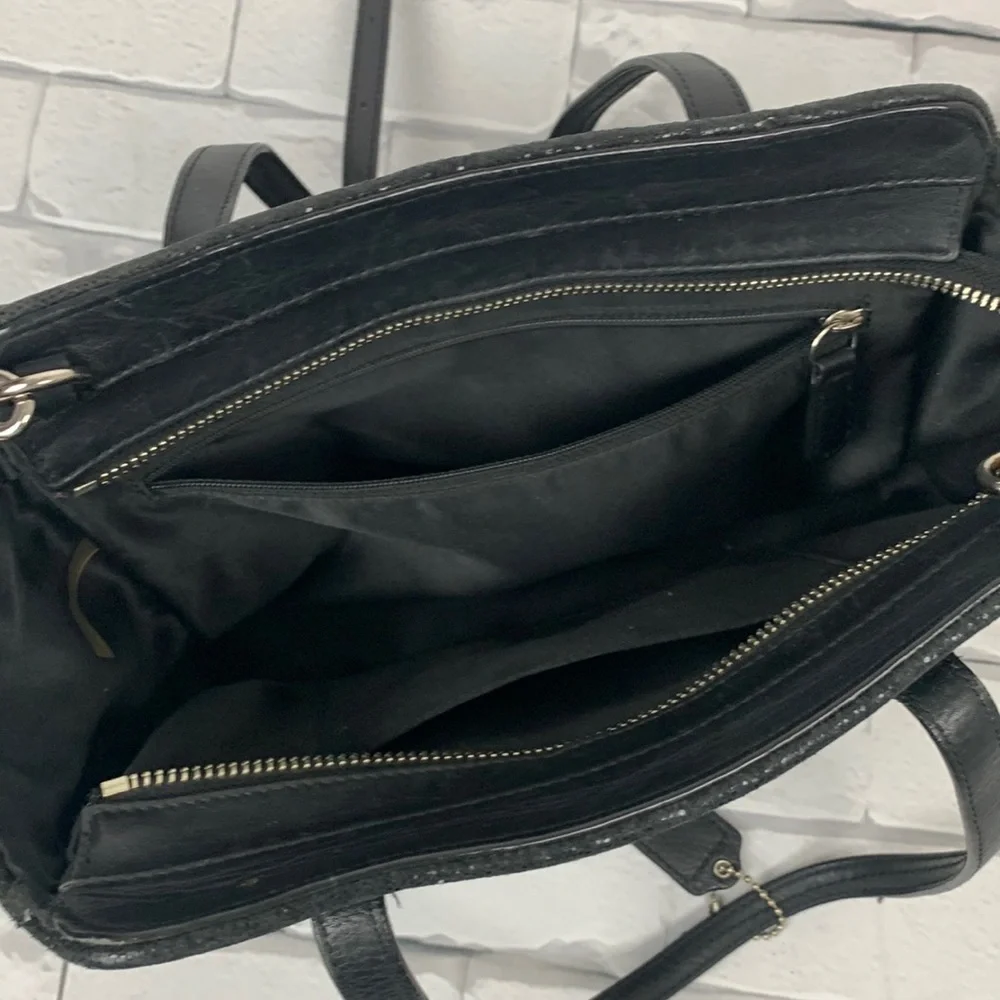 Coach black leather
